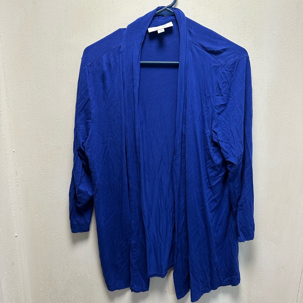 Nine West Royal Blue Open Front Cardigan
